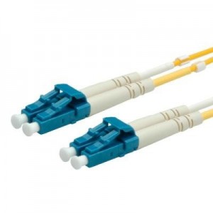 Value fiber optic kabel: Fibre Optic Jumper Cable, 9/125 µm, LC/LC, yellow 5.0 m