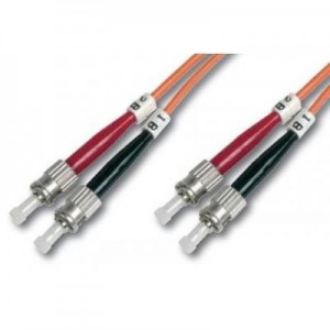 Digitus fiber optic kabel: Fiber Optic Patch Cord, Duplex, ST/ST MultiMode, OM1, 62.5/125µ", 2.0m