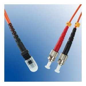 Microconnect fiber optic kabel: MTRJ/UPC-ST/UPC 0.5m 62,5/125 MM Duplex OM1 OD: 2mm, 0.3dB