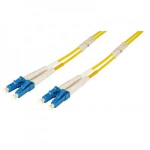 EFB Elektronik fiber optic kabel: Duplex Jumper LC-LC 9/125µ, OS2, LSZH, yellow, 2.0mm, 20m