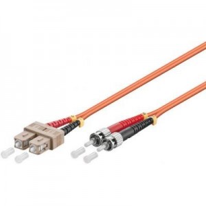 Microconnect fiber optic kabel: ST/UPC-SC/UPC 0.5m 62.5/125