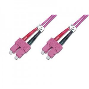 Digitus fiber optic kabel: Professional Glasvezel multimode patchkabel, OM4, SC / SC