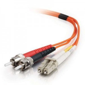 C2G fiber optic kabel: 30m LC-ST 50/125 OM2 Duplex Multimode PVC Fibre Optic Cable (LSZH) - Orange