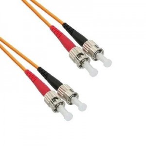 EECONN fiber optic kabel: Glasvezel Patchkabel, 50/125 (OM2), ST - ST, Duplex, 3m