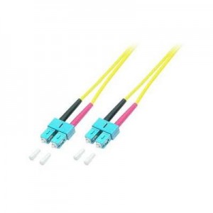 EFB Elektronik fiber optic kabel: Duplex Jumper SC/SC, 9/125µ, 5m, OS2, LSZH, yellow