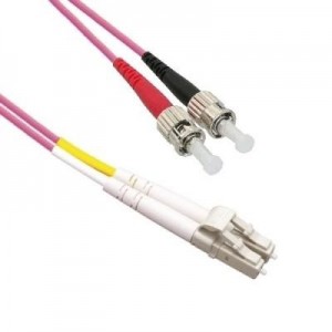 EECONN fiber optic kabel: Glasvezel Patchkabel, 50/125 (OM4), LC - ST, Duplex, 10m