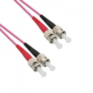 EECONN fiber optic kabel: Glasvezel Patchkabel, Multimode 50/125 (OM4), ST - ST, Duplex 3.0mm, Mantel: LSZH, Kleur: .....