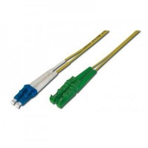 Digitus fiber optic kabel: AL-9E2000LC-01I - E2000 (APC) to LC (PC), 09/125 µ, Duplex, 1m