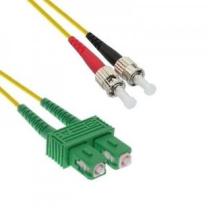 EECONN fiber optic kabel: Glasvezel Patchkabel, Singlemode 9/125 (OS1), SC/APC - ST, Duplex 3.0mm, Mantel: LSZH, Kleur: .....