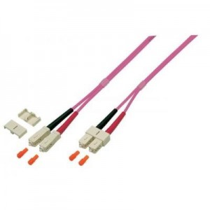 EFB Elektronik fiber optic kabel: Duplex Jumper SC-SC 50/125µ, OM4, 3.0mm