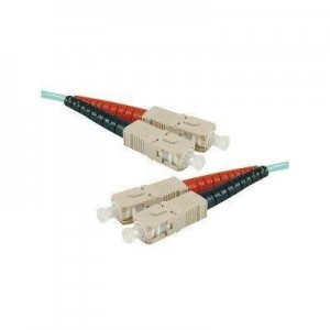 Connect fiber optic kabel: 5 m OM4 50/125 SC/SC Fiber Duplex Patch Cord - Aqua