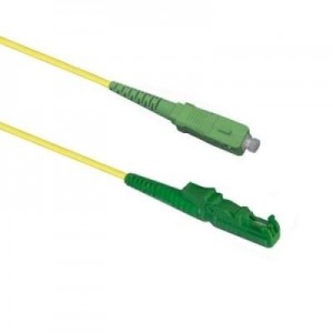 EECONN fiber optic kabel: Glasvezel Patchkabel, 9/125 (OS1), E2000/APC - SC/APC, Simplex, 50m
