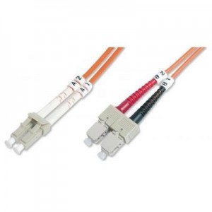 Digitus fiber optic kabel: Fiber Optic Patch Cord, LC to SC Multimode, OM2, 50/125 µ, Duplex Length 20m