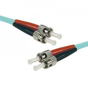 Connect fiber optic kabel: 30 m OM4 50/125 ST/ST Fiber Duplex Patch Cord - Aqua