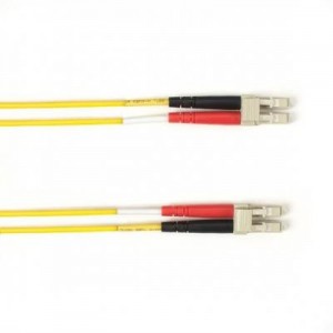 Black Box fiber optic kabel: OM4 50-Micron Multimode Fiber Optic Patch Cable - LSZH, LC-LC, Yellow, 10-m