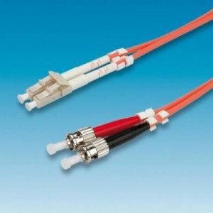 ROLINE fiber optic kabel: fibre kabel 62,5/125µm LC/ST, oranje 1,0m