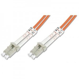 Digitus fiber optic kabel: Fiber Optic Patch Cord, LC to LC Multimode, OM2, 50/125 µ, Duplex Length 20m