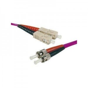Connect fiber optic kabel: 12 m OM3 50/125 SC/ST Fiber Duplex Patch Cord - Purple