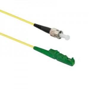 EECONN fiber optic kabel: Glasvezel Patchkabel, 9/125 (OS1), E2000/APC - ST, Simplex, 1m