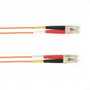 Black Box fiber optic kabel: 1M Duplex Fiber Patch Cable Multimode 50 Mic OM3 OFNR LCLC OR