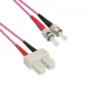 EECONN fiber optic kabel: Glasvezel Patchkabel, 50/125 (OM4), SC - ST, Duplex, 50m