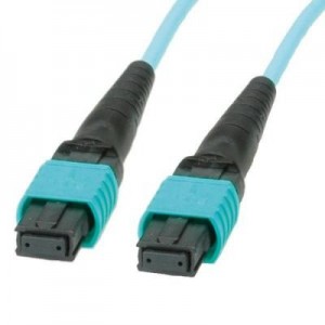 Secomp fiber optic kabel: MPO Trunk Cable 50/125µm OM3, MPO/MPO, turquoise 15m
