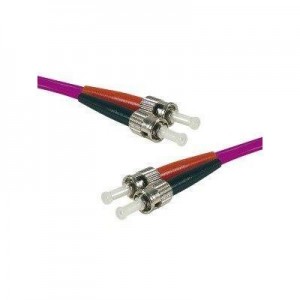 Connect fiber optic kabel: 8 m OM3 50/125 ST/ST Fiber Duplex Patch Cord - Purple