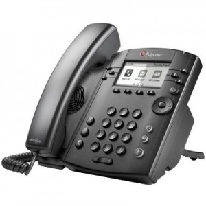 Polycom IP telefoon: VVX 301 Skype for Business - Zwart