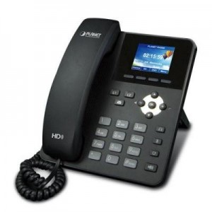 Planet IP telefoon: High Definition Color PoE IP Phone, 2 SIP Lines, SIP 2.0, 3-way conferencing - Zwart