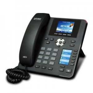 Planet IP telefoon: High Definition Color PoE IP Phone with Dual Display, 4 SIP Lines, SIP 2.0, 3-way conferencing - .....