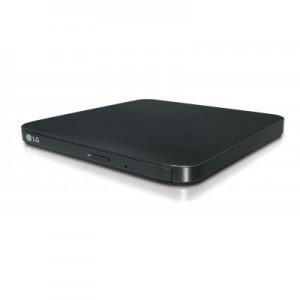 LG brander: Slim Portable DVD Writer, External, USB 2.0, 200g, Black - Zwart