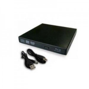 MicroStorage brander: External USB 2.0 Blu-Ray drive Black - Zwart