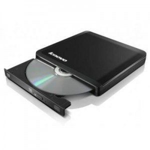 Lenovo brander: Slim USB Portable DVD Burner - Zwart