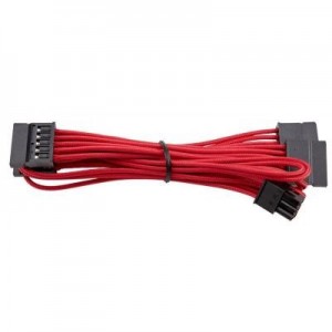 Corsair : SATA, 1x 750mm - Zwart, Rood