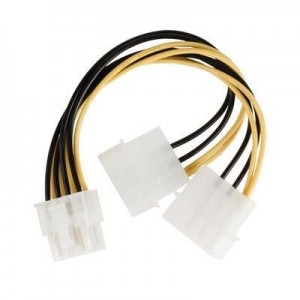 Valueline : EPS 8-pin/2x Molex, 0.15m - Multi kleuren