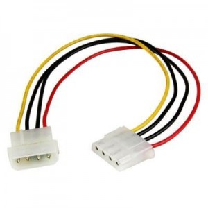 StarTech.com : 30 cm Molex LP4-voedingsverlengkabel M/F - Multi kleuren