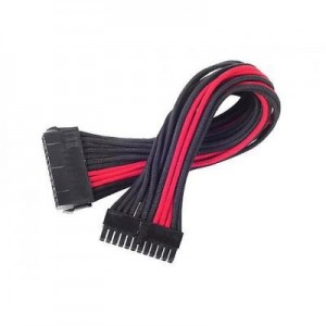 Silverstone : 1 x Motherboard 24pin connector, Black/Red - Zwart, Rood