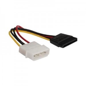 König : Molex male/SATA 15p female, 0.15 m - Multi kleuren