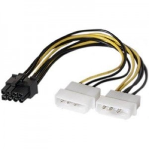 Connect : Power Adapter for PCI Express Card 8 - Wit
