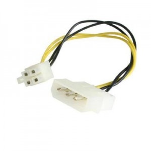 StarTech.com : 15cm LP4 naar P4 voedingskabel adapter - Zwart, Wit, Geel