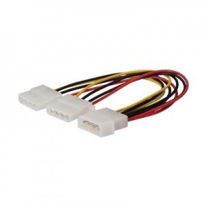 König : 2x Molex 4-pin/Molex 4-pin F/M 0.15m - Multi kleuren