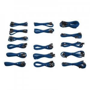 Corsair : Individually Sleeved Modular Cables upgrade kit for the Professional Series Gold AX1200 - Blauw