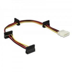 DeLOCK : 0.4m, Molex 4p/4xSATA 15p - Multi kleuren
