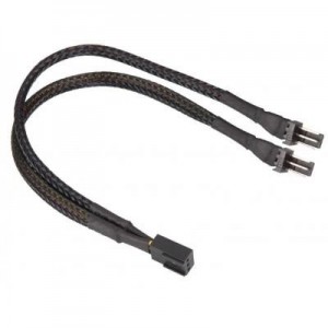Sharkoon : 0.2m, 3-Pin/2x3-Pin - Zwart