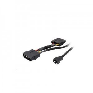 Sharkoon : 4-Pin/4-Pin/3-Pin, 0.3 m - Zwart