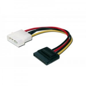 Digitus : IDE (4-pin Molex) plug/SATA 15-pin jack - Multi kleuren