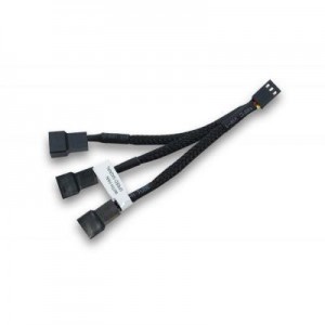 EK Water Blocks : EK-Cable Y-Splitter 3-Fan DC (10cm) - Zwart