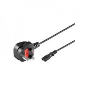 DELL : Power Cord, 2-Pin UK - Zwart