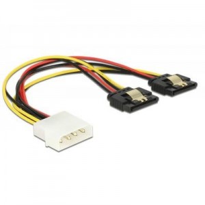 DeLOCK : 18AWG, 20cm - Zwart