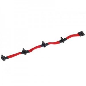 Silverstone : 0.3m, Molex 4p/4xSATA - Rood